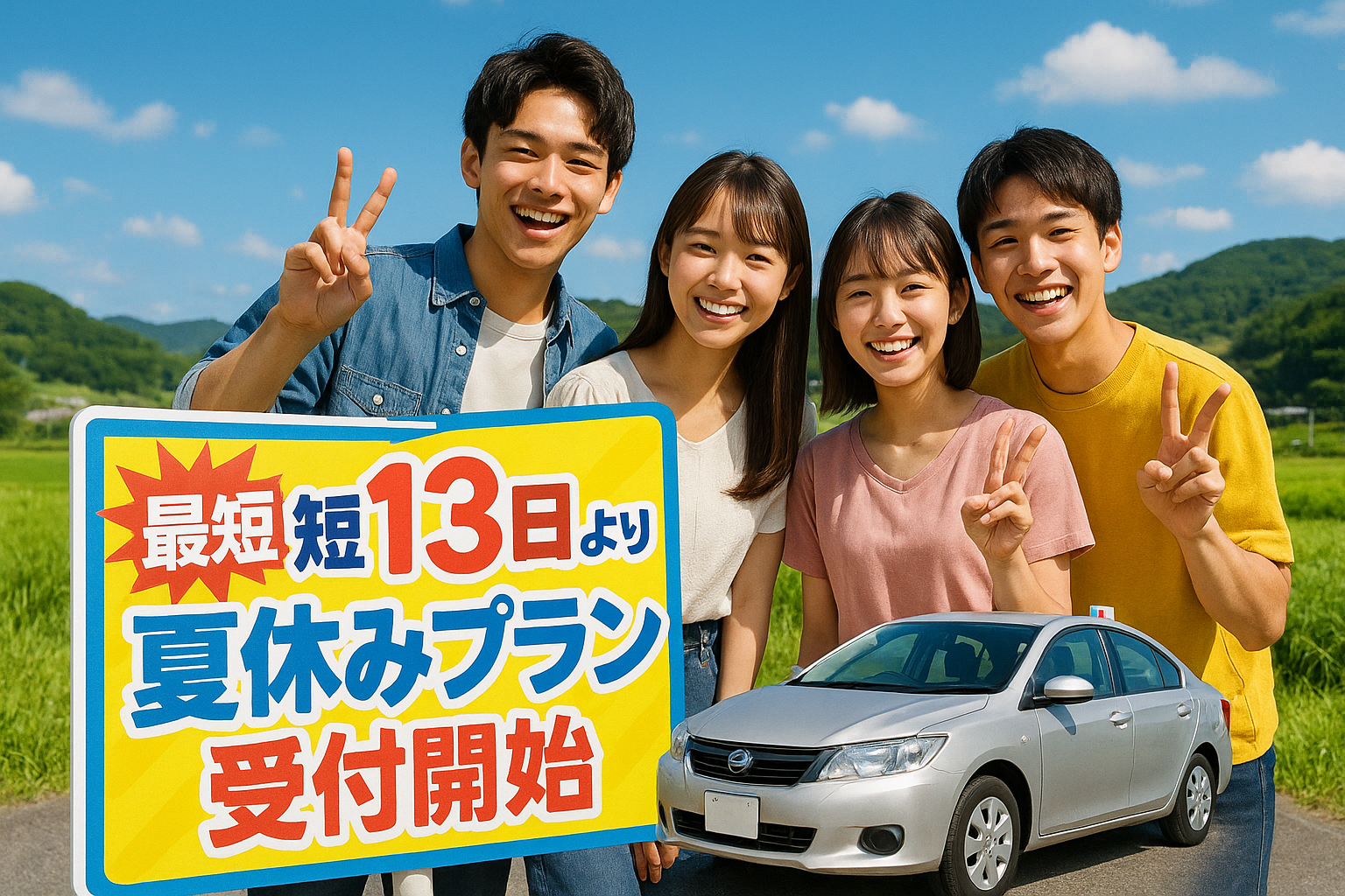 最短13日より夏休みプラン受付開始